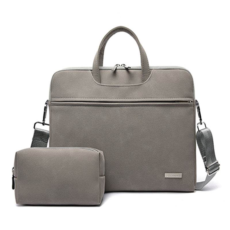 PU Leather Women Laptop Bag Notebook Carrying Case Briefcase For Macbook Air 13.3 14 15.6 Inch Men Handbags Shoulder Mouse Bag - Velora