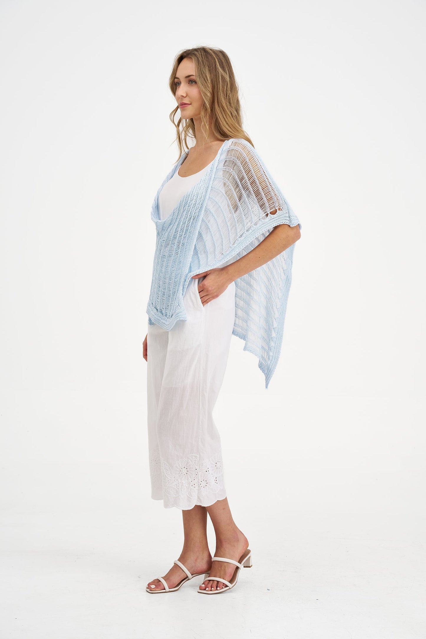 Women's Knit Poncho Top