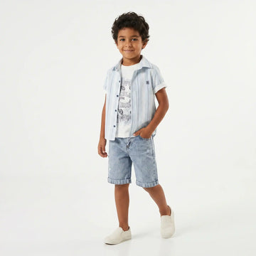 Tyler Stripes Denim Set