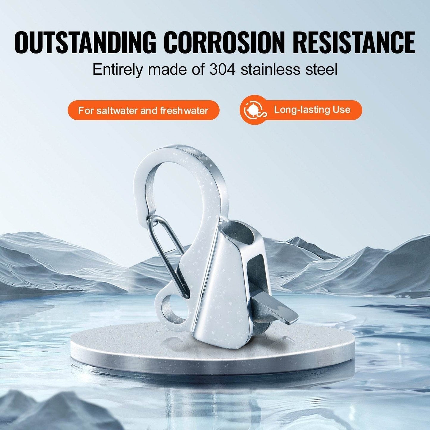 Boat Anchor Hook, 304 Stainless Steel Slide Anchor, Knotless Anchor System With Quick Release, Boat Anchor Hook Clips For - Velora