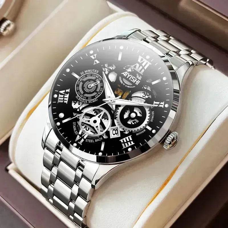 Men's Automatic Non-mechanical Men's Watch Stainless Steel Waterproof - Velora