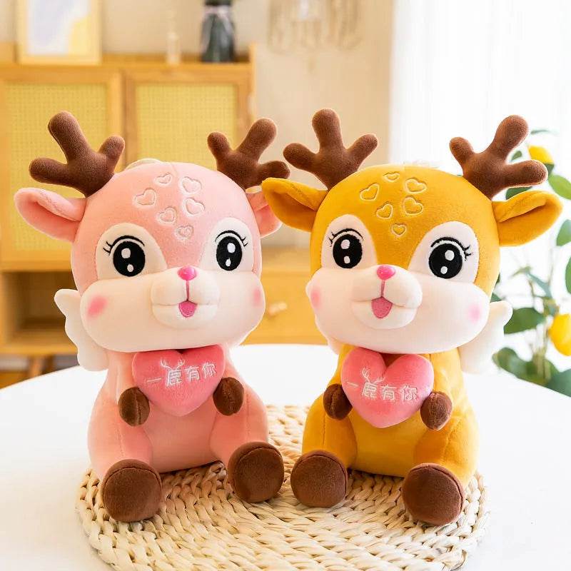 Cute Sika Deer Plush Toy Rag Doll Sleeping Pillow - Velora