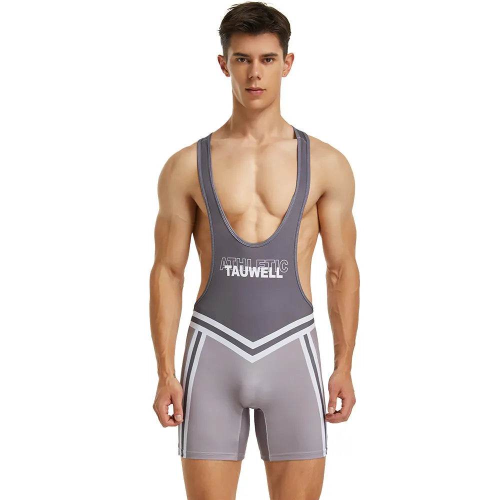 Men's Fitness Swimming Shark Pants Bodysuit Thong - Velora