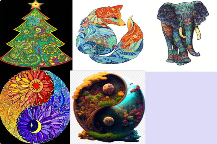 Each Piece Is Animal Shaped Christmas Gift Colorful Elephant Turtle Wooden Jigsaw Puzzles - Velora