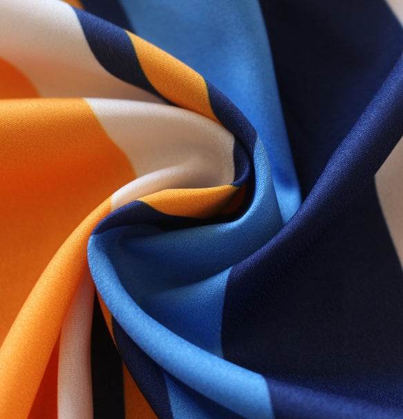 Stripe Shirt Women's Dress Spring Summer Chiffon V-neck Sexy Maxi Dresses Sexy Elegant Casual Girl Lace Women Long Sleeve - Velora