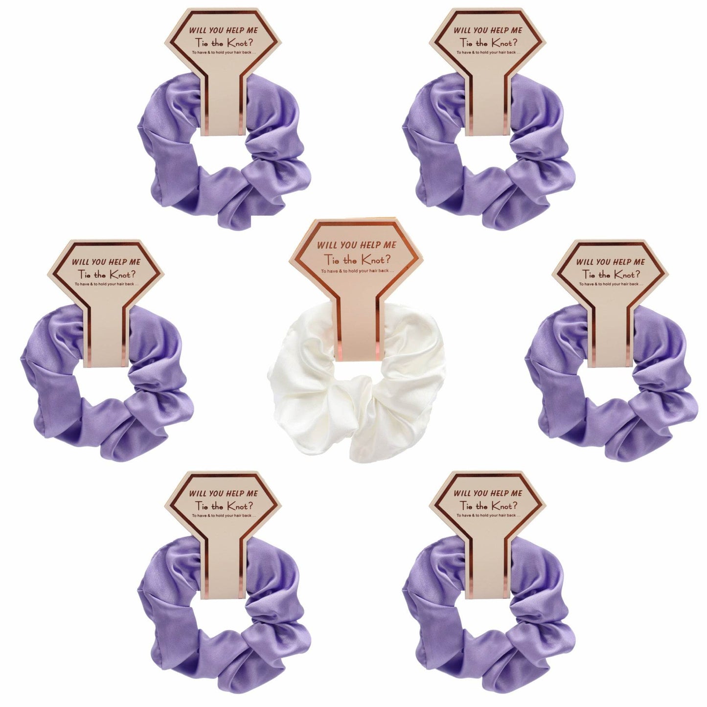 Luxury Silk Satin Hair Scrunchies Hair Ties women - Velora