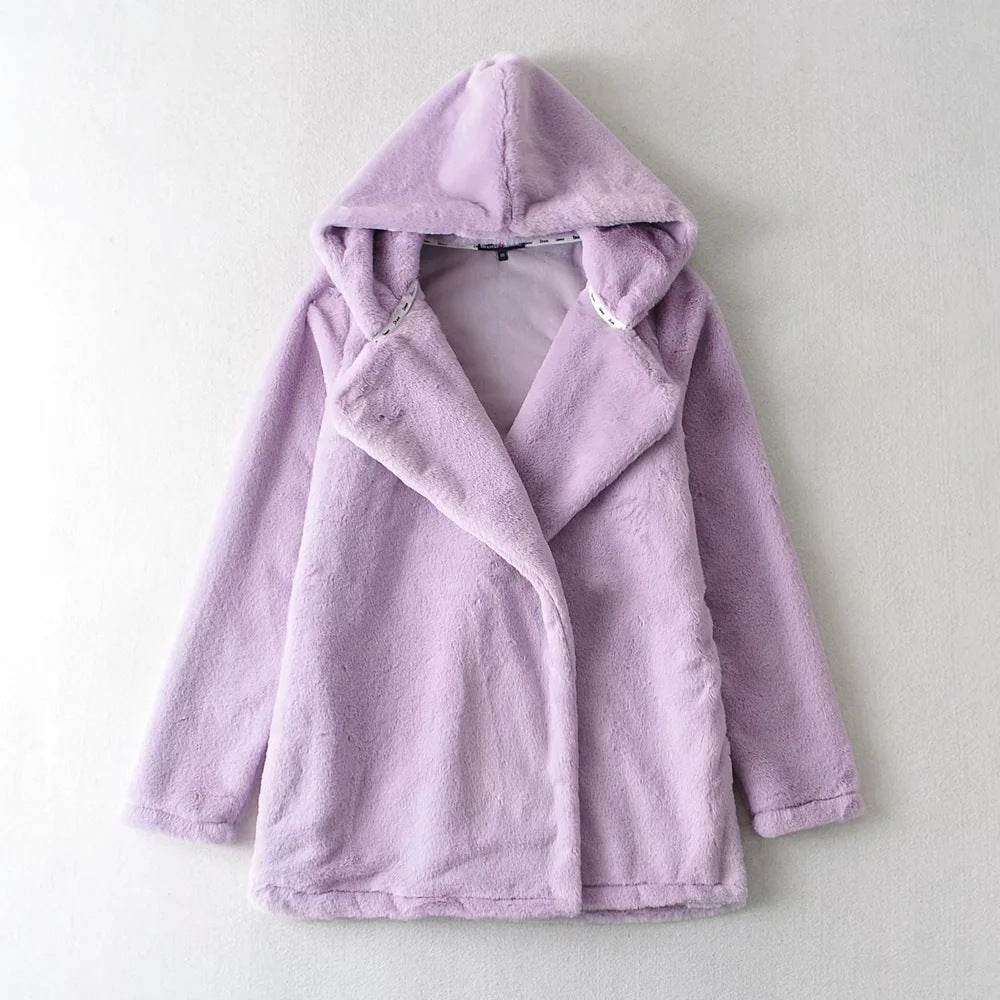 Temperament Commuter Lightly Cooked Bunny Fleece Jacket - Velora