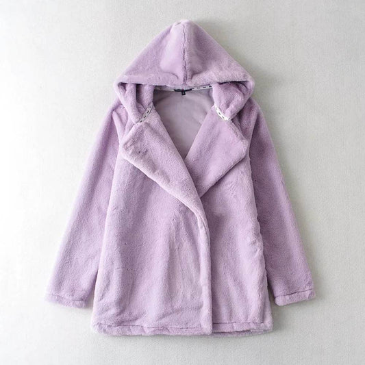 Temperament Commuter Lightly Cooked Bunny Fleece Jacket - Velora