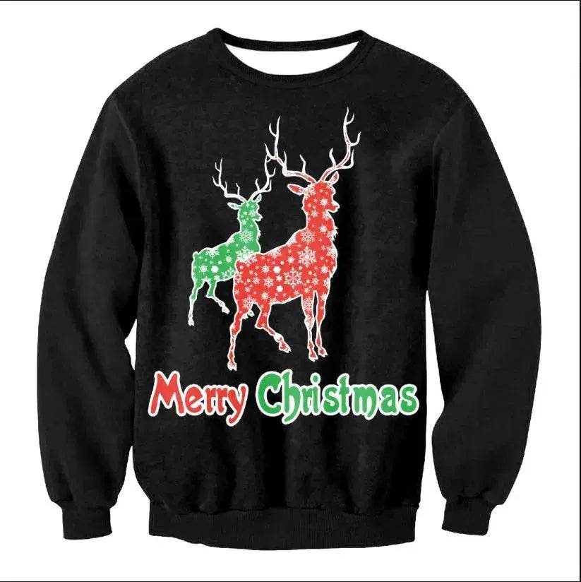 UGLY CHRISTMAS SWEATER Vacation Santa Elf Funny Womens Men Sweaters Tops Autumn Winter Clothing - Velora