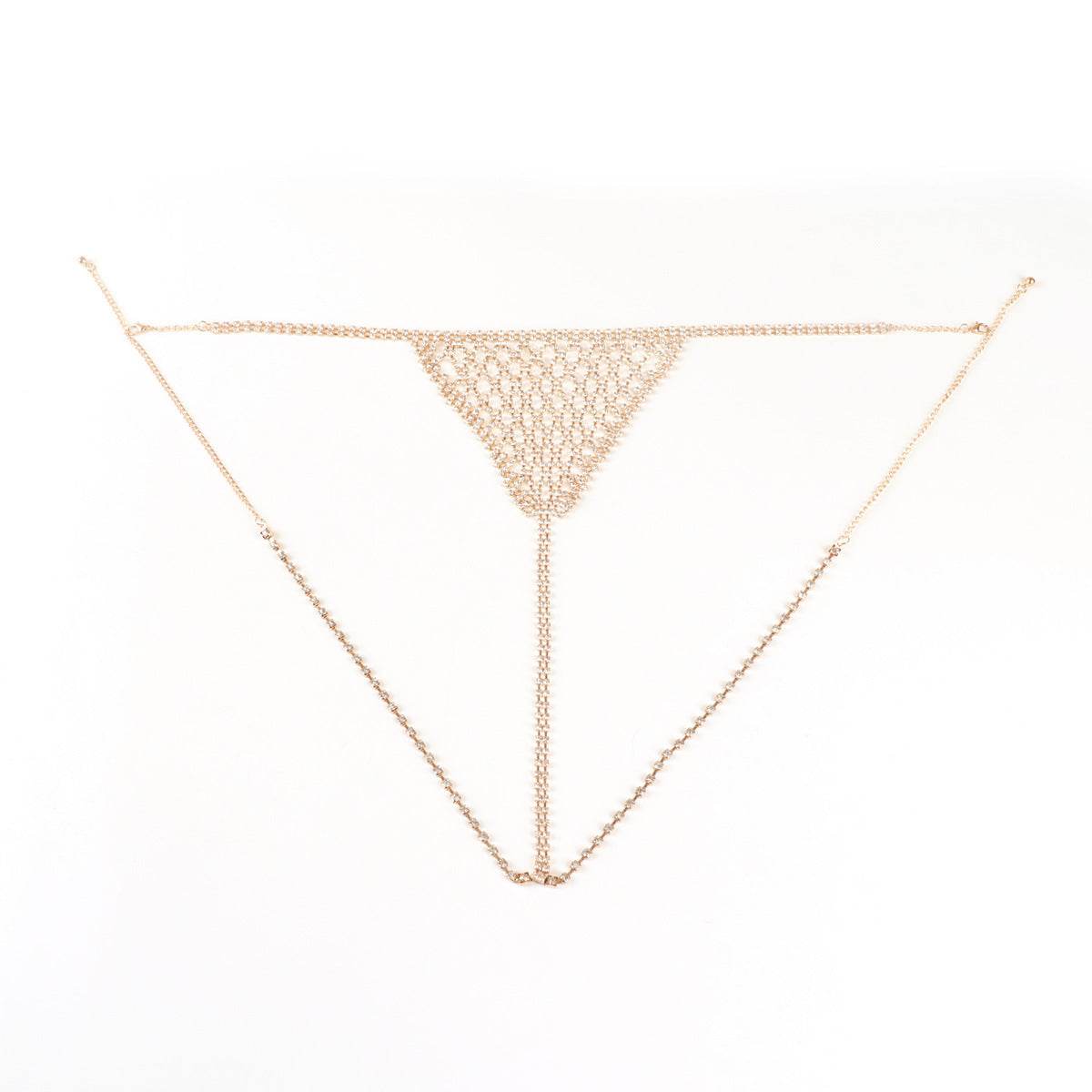 Lingerie Nightclub Body Chains – Diamond Rhinestone Bra and Panties Set - Velora