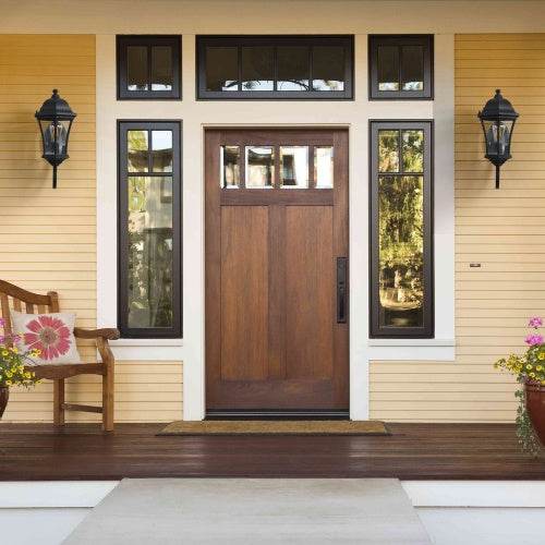 Outdoor Waterproof Glass Retro Wall Light Support Many Types Of Bulbs -2 Packs With Light Sensing - Velora