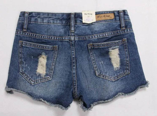 Torn Denim Shorts For Women - Velora