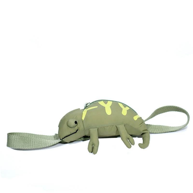 Cartoon Cute Green Lizard Bag Chameleon Children's Bags - Velora