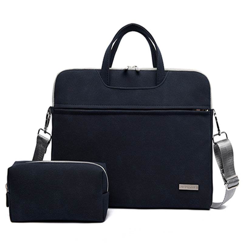 PU Leather Women Laptop Bag Notebook Carrying Case Briefcase For Macbook Air 13.3 14 15.6 Inch Men Handbags Shoulder Mouse Bag - Velora