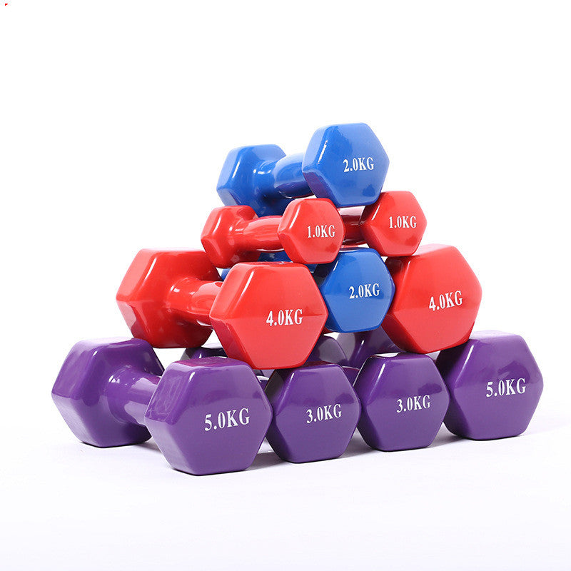 Colourful Plastic Coated Dumbbell for Women & Home Gym