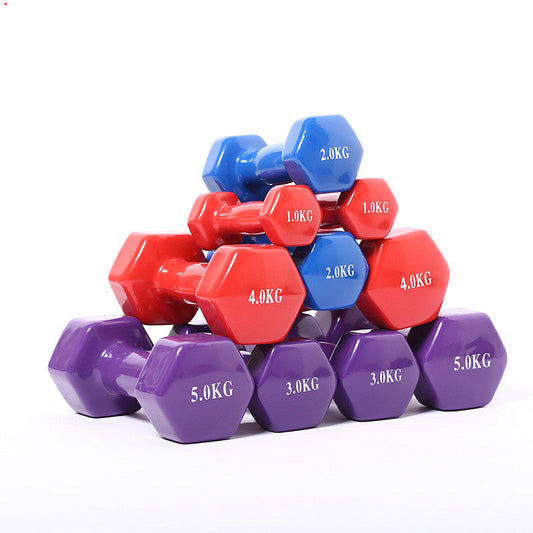 Colourful Plastic Coated Dumbbell for Women & Home Gym