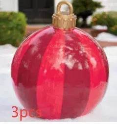 Christmas Ornament Holly Ball Outdoor Tree Decoration Christmas Balls for Yards - Velora