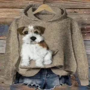 Digital Printing Dog Pattern Sweater Men - Velora