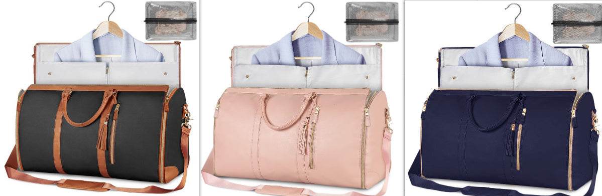 Large Capacity Travel Duffle Bag Women's Handbag Folding Suit Bag Waterproof Clothes Totes - Velora