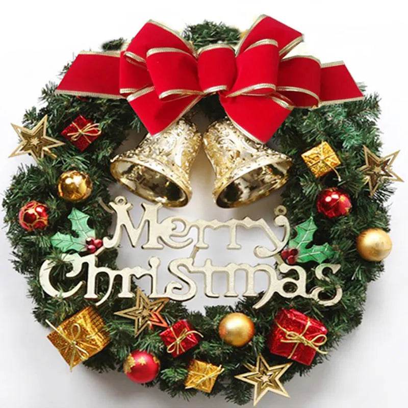 Creative Christmas Door Wreath Christmas Decoration Artificial Garland Wreaths For Car Home Window Wall Decoration - Velora