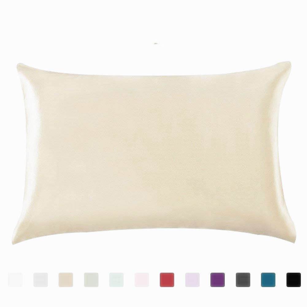 Pillowcase Satin Solid Color Simulation Silk Single Pillowcase Ice Silk Pillowcase - Velora