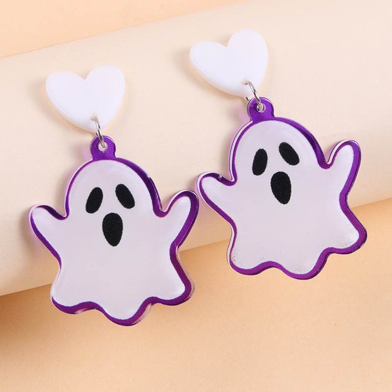 European And American Halloween Series Acrylic Earrings Color - Velora