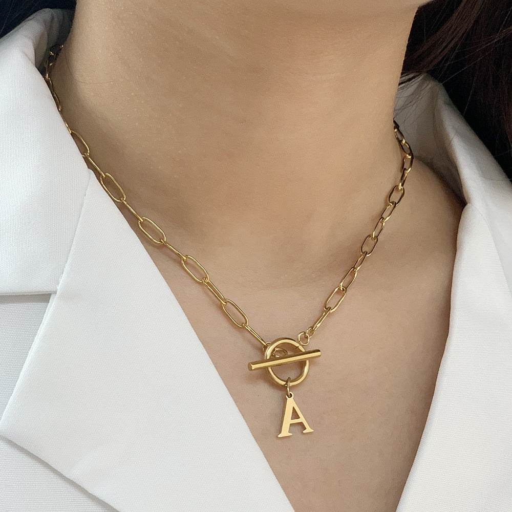 26 Letters Pendant Necklace For Women - Velora