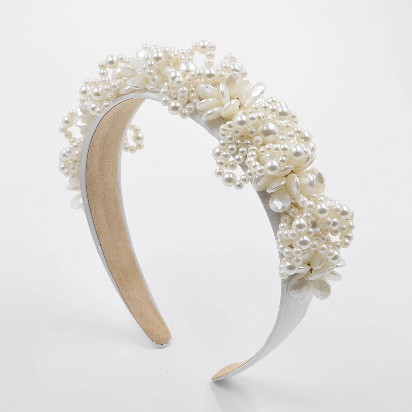 Elegant Baroque Rhinestone Pearl Headband - Velora