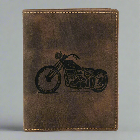 MET Men's Motorcycle Distressed Leather Wallet Boutique of Leathers/Open Road