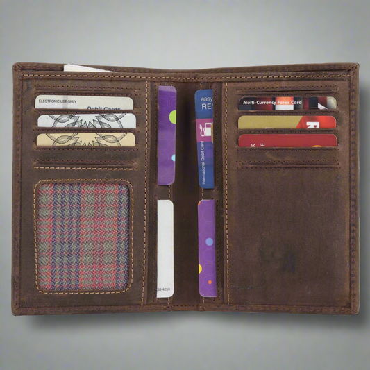 MET Men's Motorcycle Distressed Leather Wallet Boutique of Leathers/Open Road