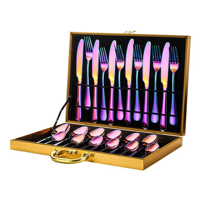 High-end tableware 24 piece set Cool Matching flatware - Velora