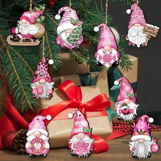 24 PCs Christmas Wooden Hanging Ornaments - Velora