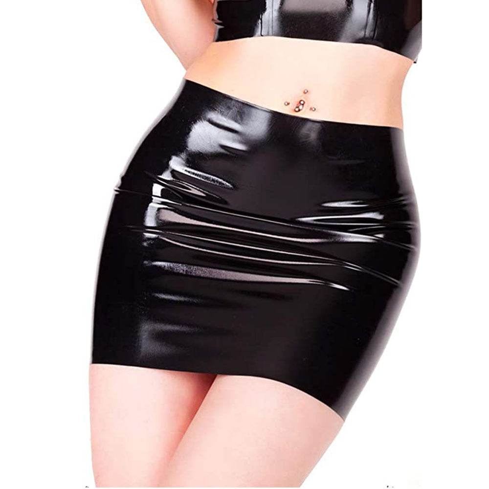 New Women's Sheath Tight Mini latex Hip Skirt - Velora