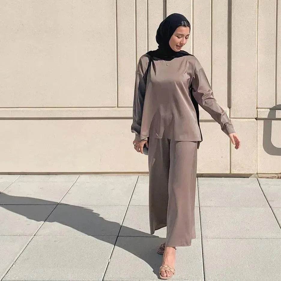 Arab2 piece set Middle East Dubai Two Pant Suit ArabCo ord 2 piece set - Velora