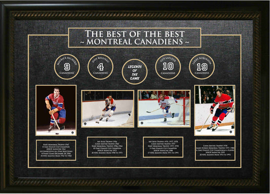Best of The Best Canadiens Richard/Beliveau/Lafleur/Robinson Frameworth Sports Marketing