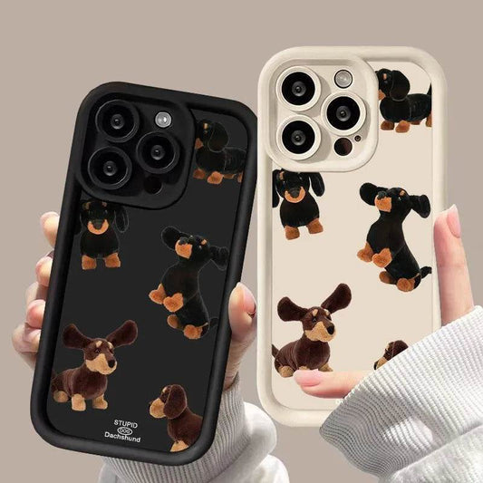 Cream Sausage Dog Phone Case - Velora