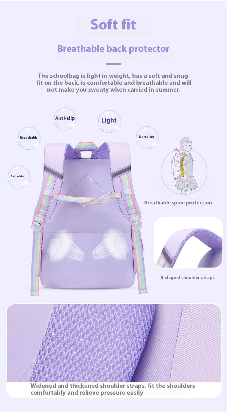 Large Schoolbag for Kids – Grades 2 to 6 Ergonomic Backpack - Velora