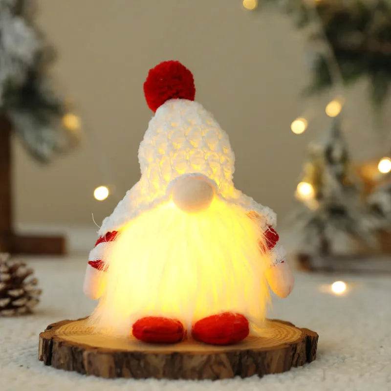 New Christmas Faceless Doll With Lights - Velora