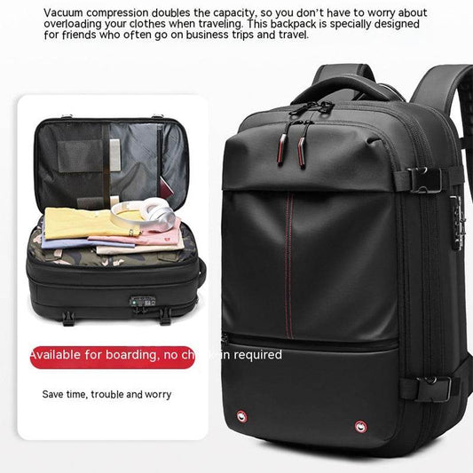 Travel Backpack Men's Business Multifunction Computer Bag Vacuum Compression Large-capacity Backpack - Velora