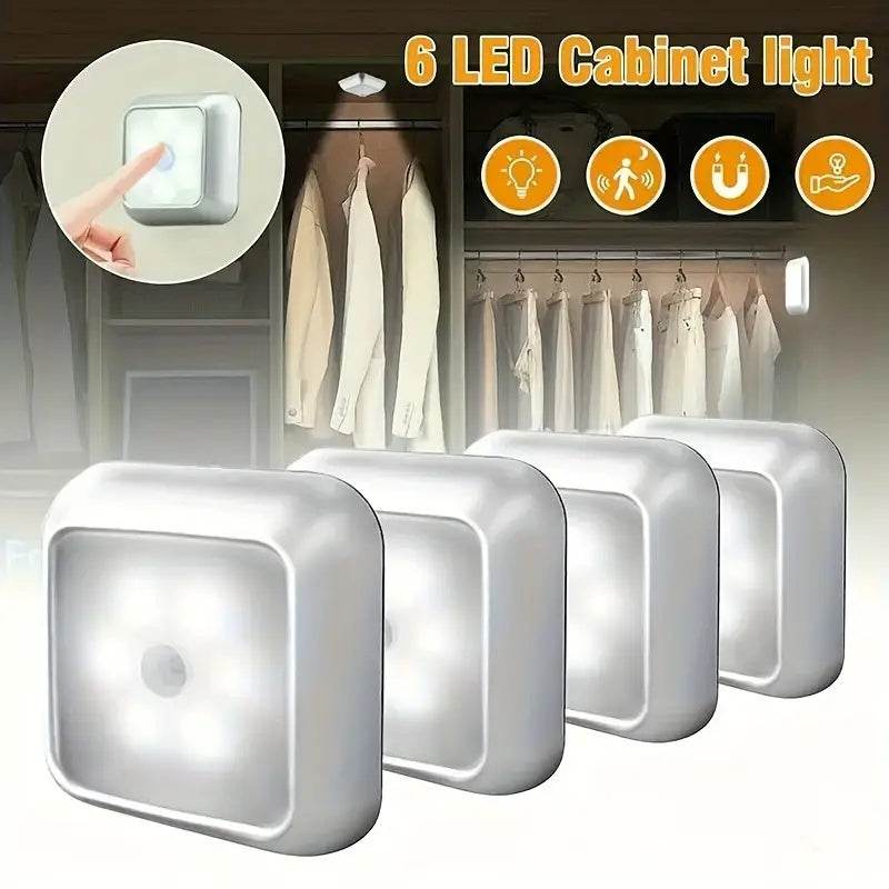 6 Pcs Induction Cabinet Night Light Motion Sensor - Velora