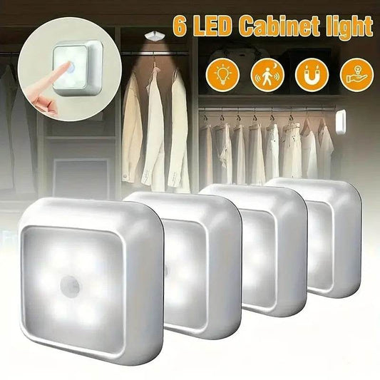6 Pcs Induction Cabinet Night Light Motion Sensor - Velora