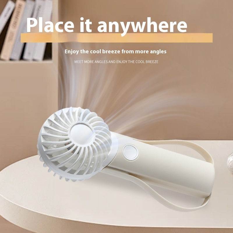 Handheld Fan Portable Silicone Handle Fixed Neck Mini - Velora