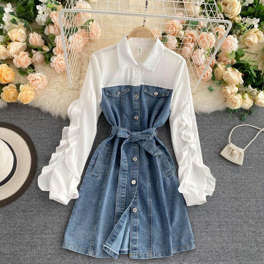 New Fashion Retro denim dress - Velora
