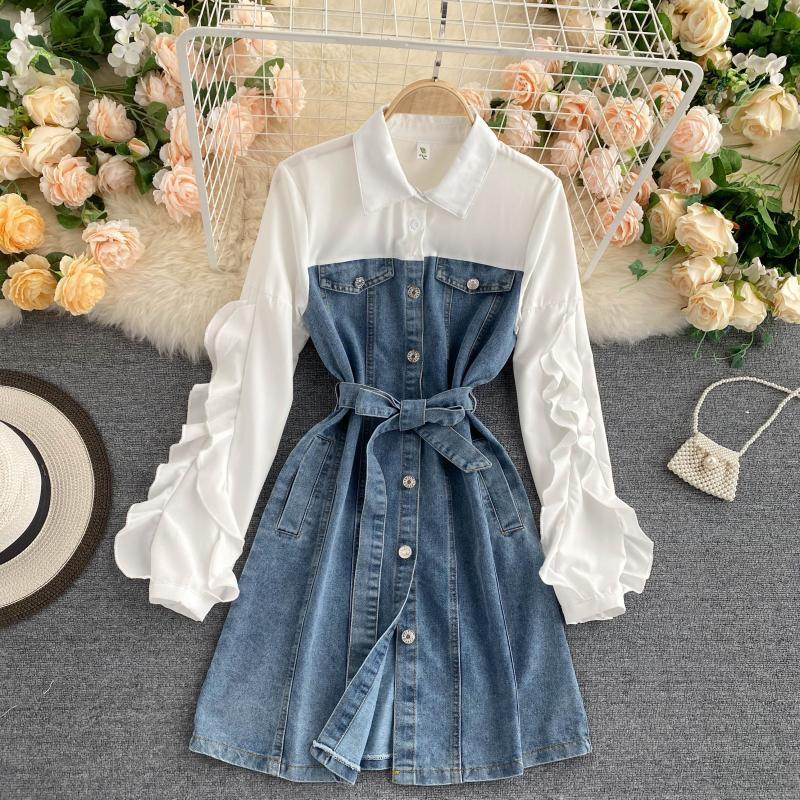 New Fashion Retro denim dress - Velora