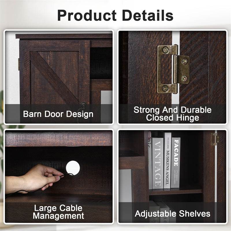 Vintage Home Living Room Wooden TV Cabinet - Velora