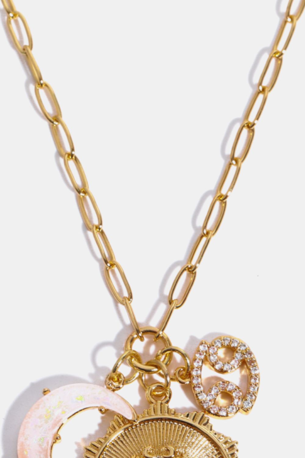 Constellation and Moon Pendant Copper Necklace - Velora