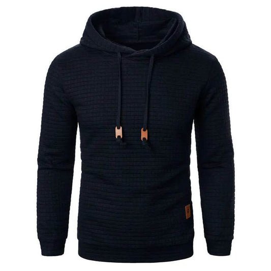 Men's Jacquard Sweatshirt Long-sleeved Hoodie Warm Color Sports Pullover Top - Velora