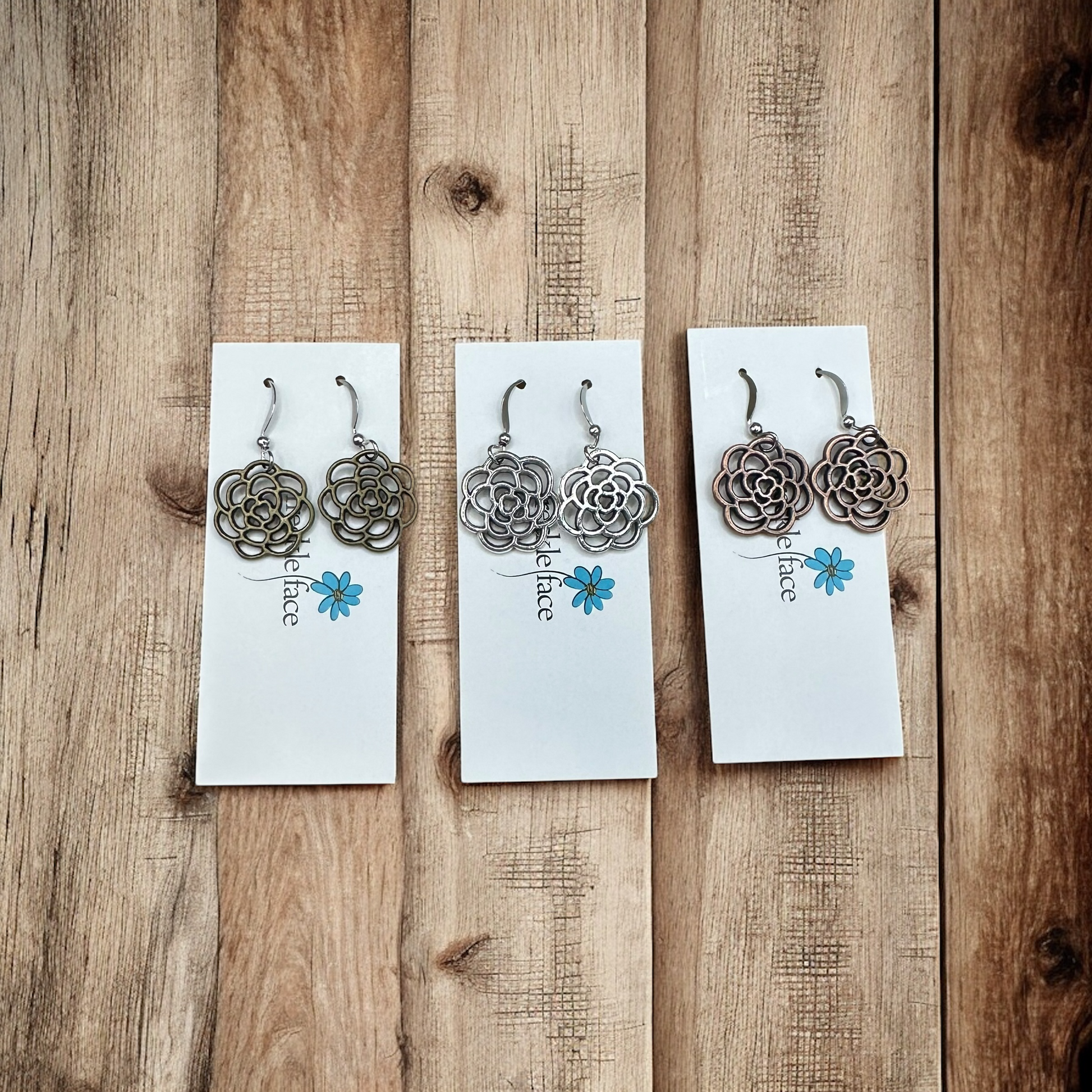 Rose Flower Earrings - Velora