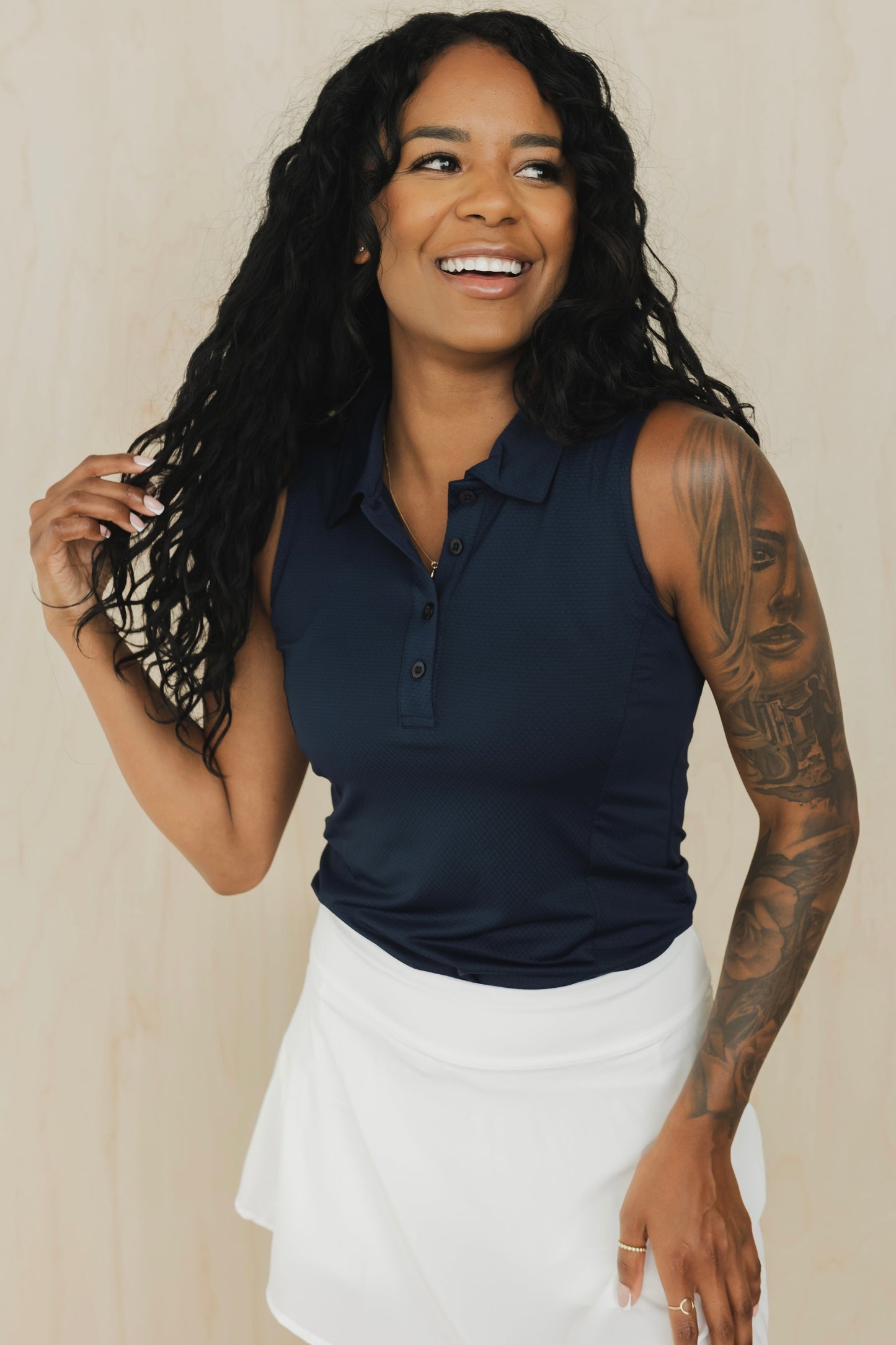 Sleeveless Polo Shirt - Velora Luxury Fashion