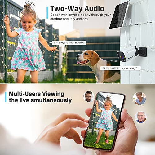 2K Security Cameras Wireless Outdoor Solar Battery - Velora Luxury Fashion
